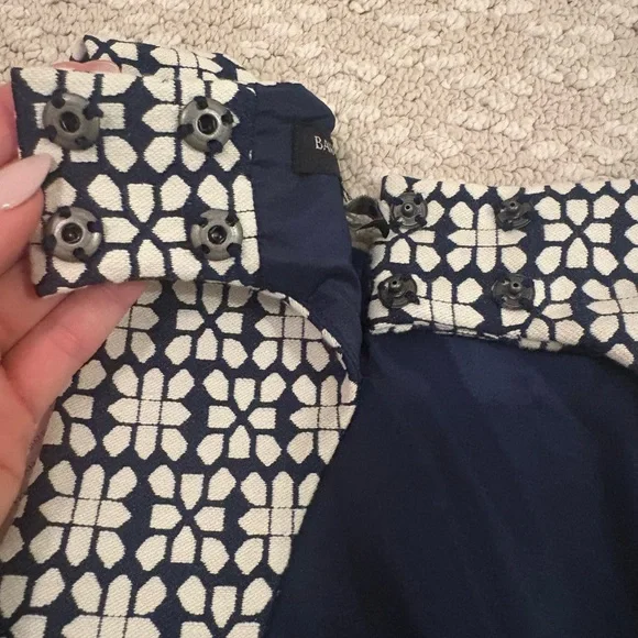 Banana Republic Navy and White Patterned Mini Dress - Picture 15 of 16